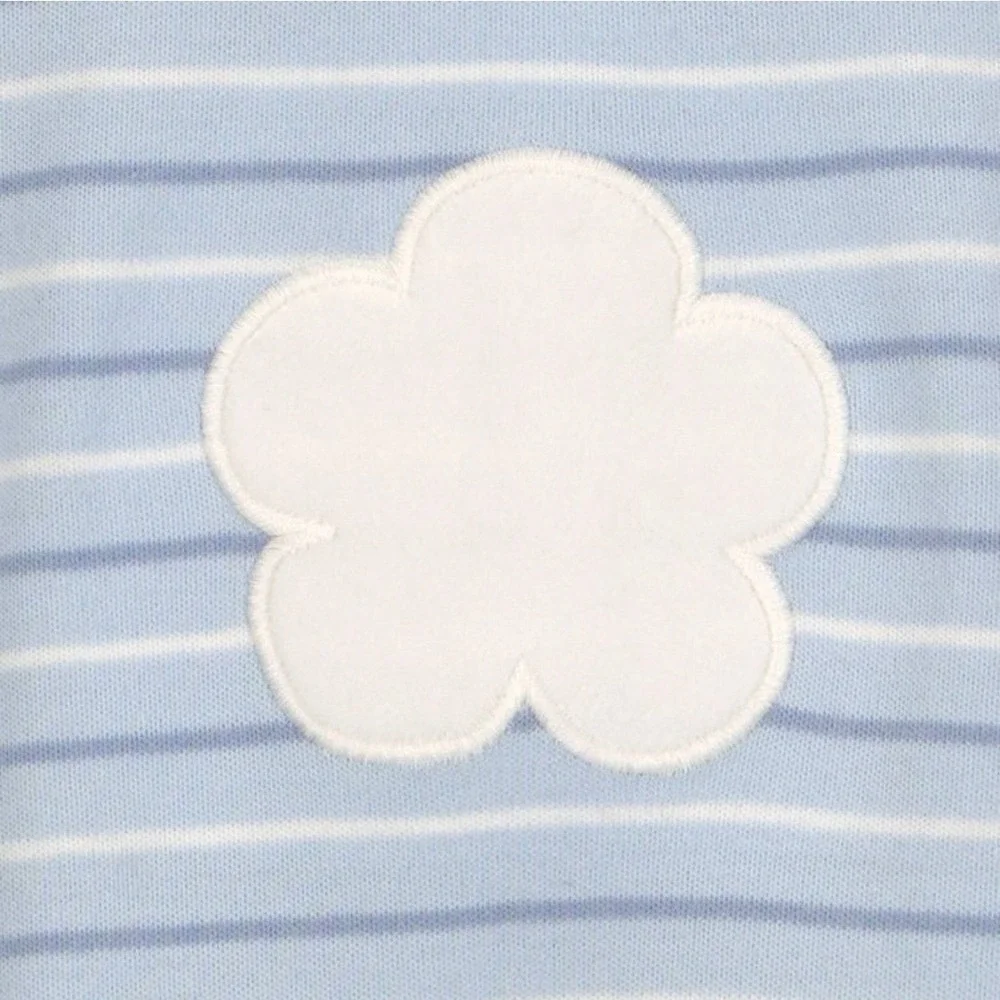 Carter's‎ Just One You Baby Blue Striped Bunny Footed Sleeper Pajamas NWT 9M